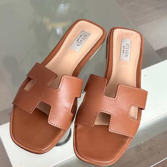 Steven New York Hadyn Slip On Sandals Brown Size 8 - Picture 1 of 6